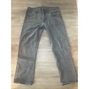 Kuhl Mens Jeans Gray Straight Leg Casual Pants Indigo Dye 35x30‎ Bleach Spot